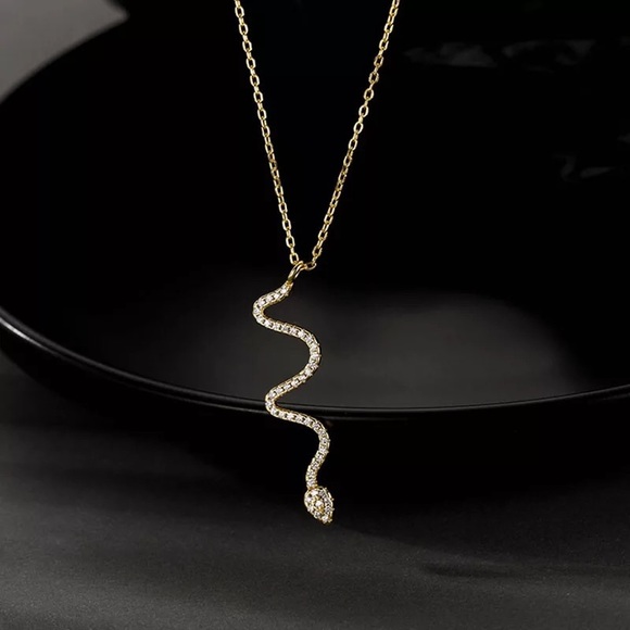 👏🏼Clearance👏🏼S925 Sterling Sliver Snake Shape Necklace - Picture 5 of 9